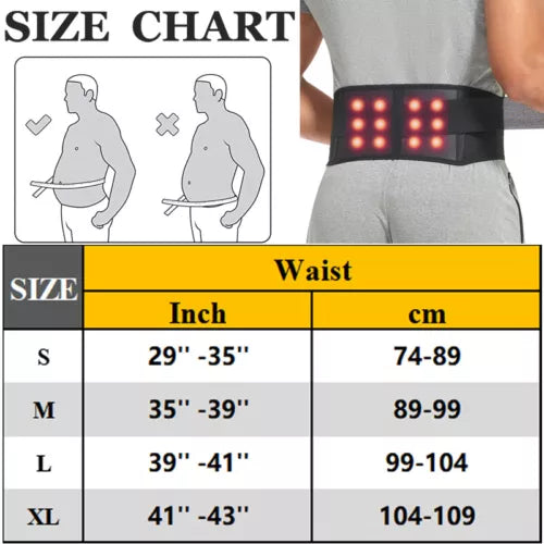 Double Pull Lumbar Support Brace Adjustable Lower Back Belt Spine Pain Relief