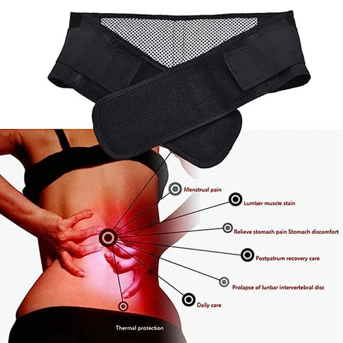 Double Pull Lumbar Support Brace Adjustable Lower Back Belt Spine Pain Relief