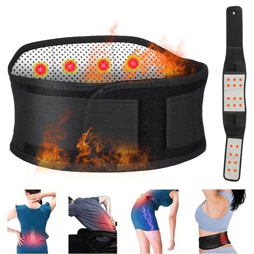 Double Pull Lumbar Support Brace Adjustable Lower Back Belt Spine Pain Relief
