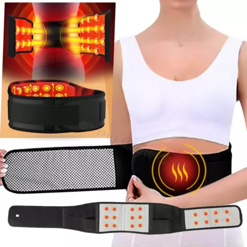 Double Pull Lumbar Support Brace Adjustable Lower Back Belt Spine Pain Relief